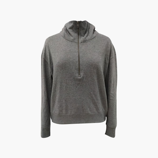 Women's High Neck Zipper Tee